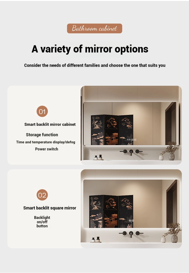 Choose from a variety of mirror finishes to suit your family's needs.