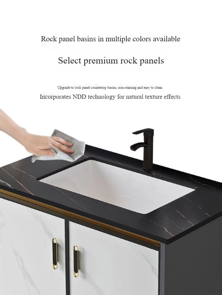 Countertop: - Black granite construction - Level 6 hardness rating - Stain-resistant surface - Anti-scratch properties - Premium edge finishing