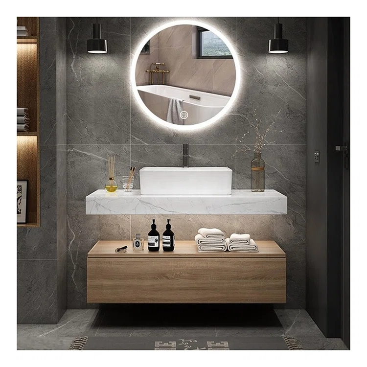 Chic Design Plywood Floating Bathroom Vanity Set