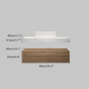 Dimension Sheet Chic Design Plywood Floating Bathroom Vanity Set