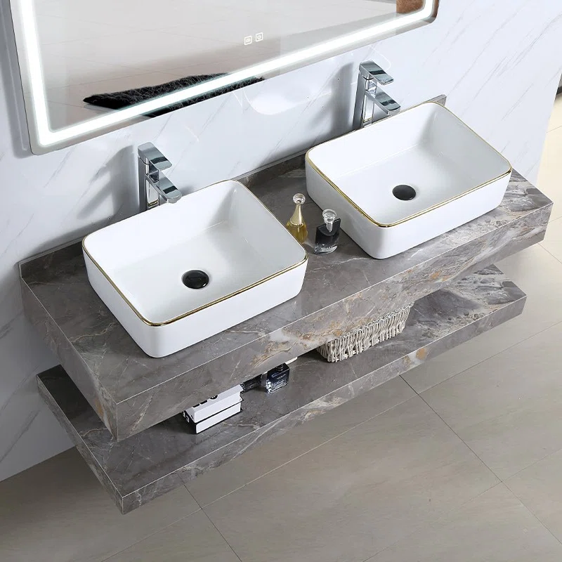 Elegant Countertop: Stone-look surface, stylish and easy to clean. High Hardness: Strong and durable, resistant to scratches and impacts. Waterproof & Hygienic: Zero water absorption, resistant to mold and bacteria.
