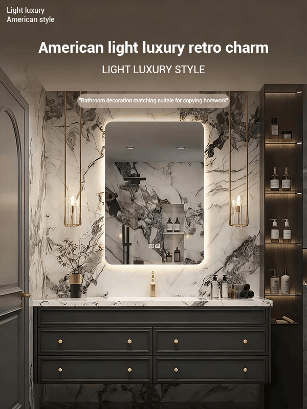 American retro bathroom cabinet, creating a classic design