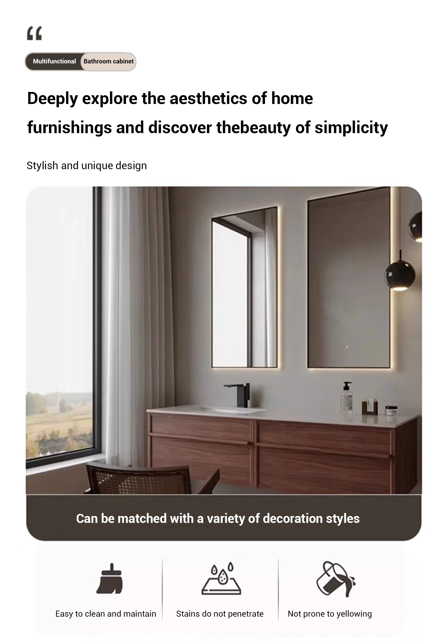 Design Versatility: - Fits multiple décor styles - Contemporary aesthetic - Minimalist appeal - Timeless design - Universal compatibility