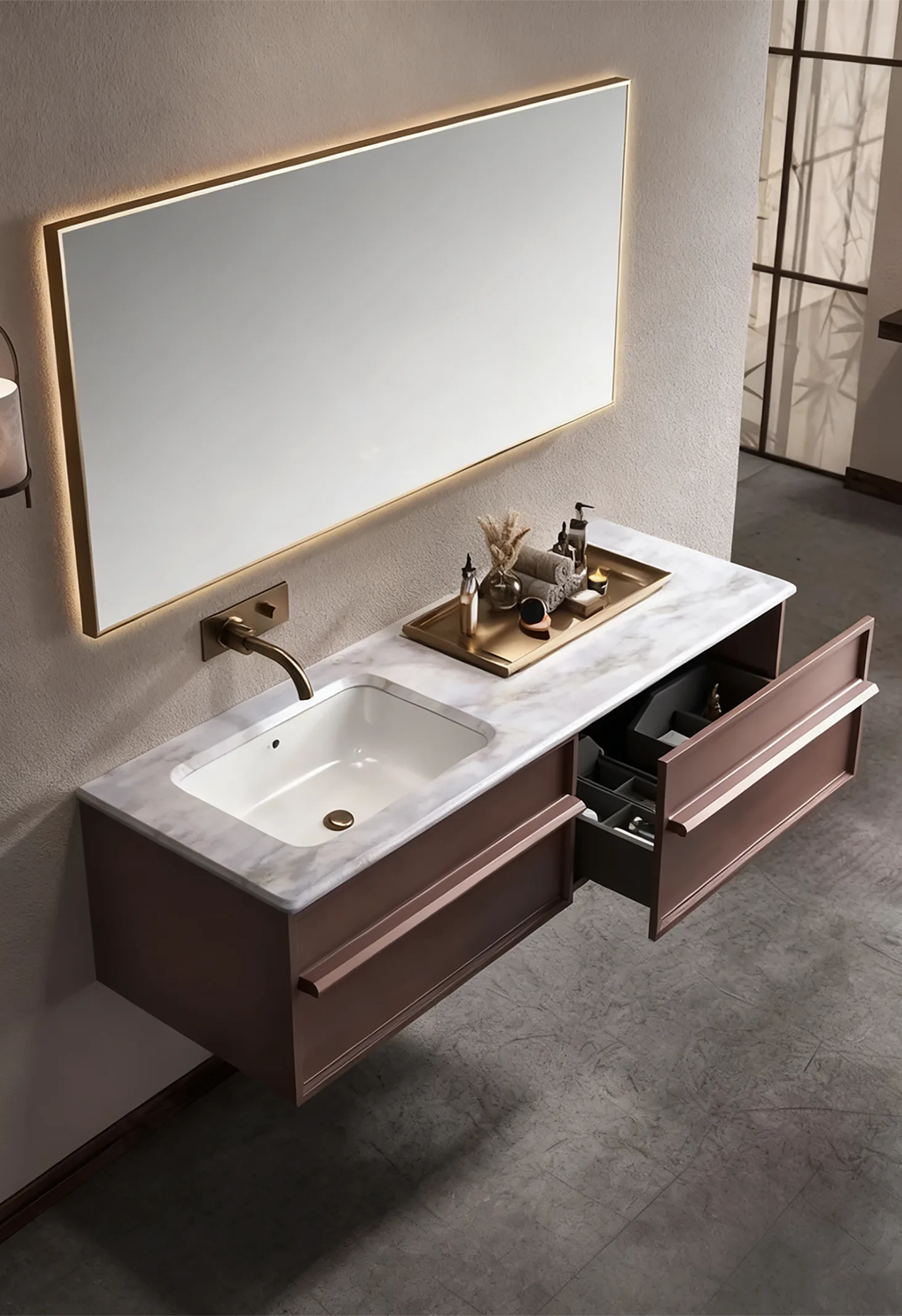 Storage Benefits: - Dedicated cosmetics drawer - Grooming appliance storage - Daily essentials compartments - Organized space design - Maximum capacity utilization