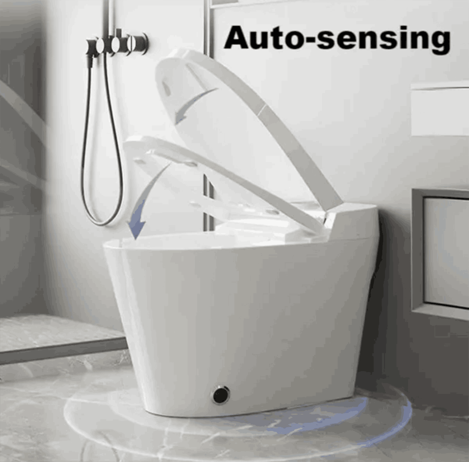 Auto-sensing 029 Smart Bidet Toilet Automatic Flushing Heated Seat Tankless Design Suitable for Hotels Apartments Projects
