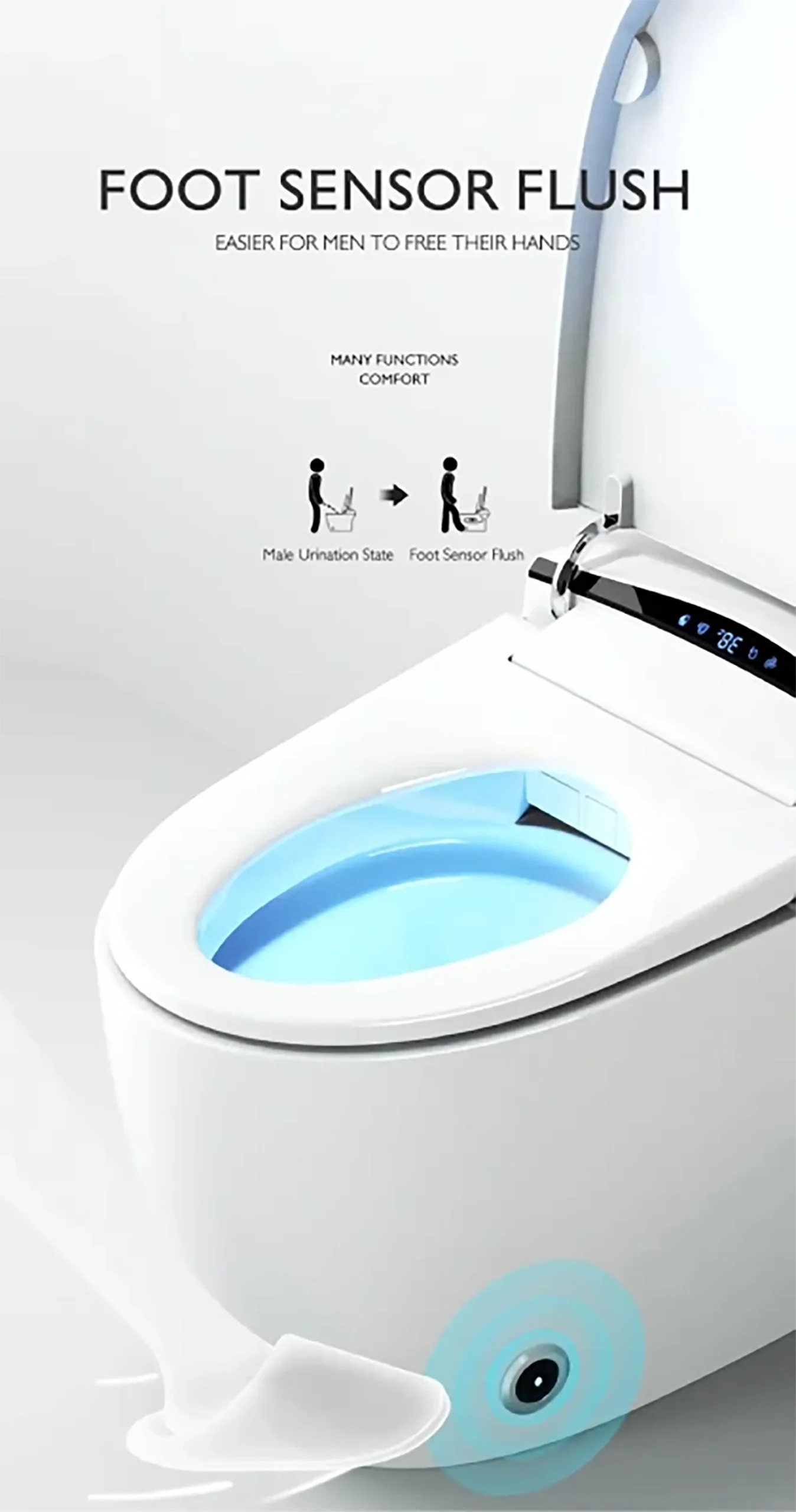 082 High-End Smart Toilet with Pulsating Cleaning and Adjustable Water Temperature 2
