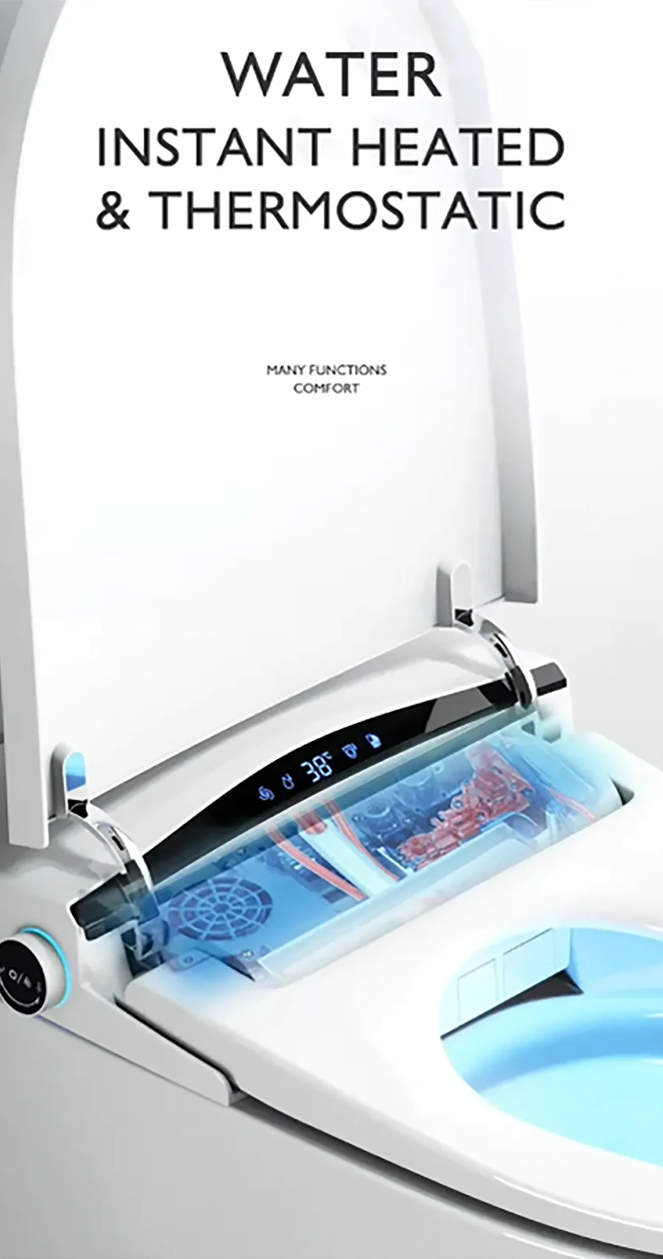 082 High-End Smart Toilet with Pulsating Cleaning and Adjustable Water Temperature 3