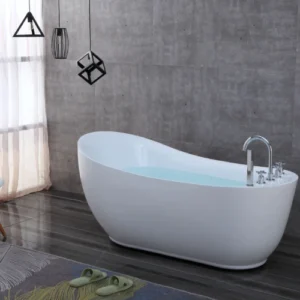 Soaking OMQ-9171B Acrylic Freestanding Bathtub Deep Soaking Bathtub for Luxury Bathroom Suites