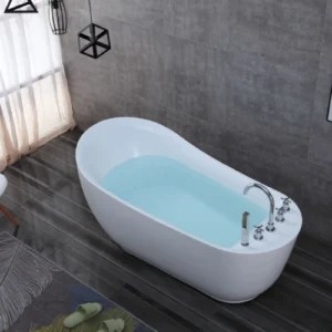 Resort OMQ-9171B Acrylic Freestanding Bathtub Deep Soaking Bathtub for Luxury Bathroom Suites