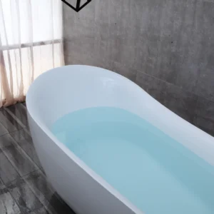 Water OMQ-9171B Acrylic Freestanding Bathtub Deep Soaking Bathtub for Luxury Bathroom Suites