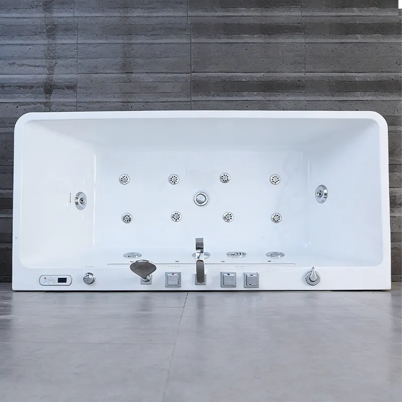 OMQ-91760 Freestanding Massage Bathtub Elegant Design with Powerful Jet System and Anti Slip Base 5 OMQ-91760 Freestanding Massage Bathtub Elegant Design with Powerful Jet System and Anti Slip Base 5