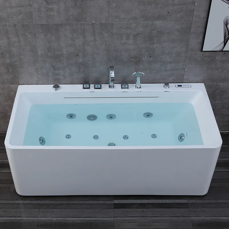 OMQ-91760 Freestanding Massage Bathtub Elegant Design with Powerful Jet System and Anti Slip Base 4 OMQ-91760 Freestanding Massage Bathtub Elegant Design with Powerful Jet System and Anti Slip Base 4