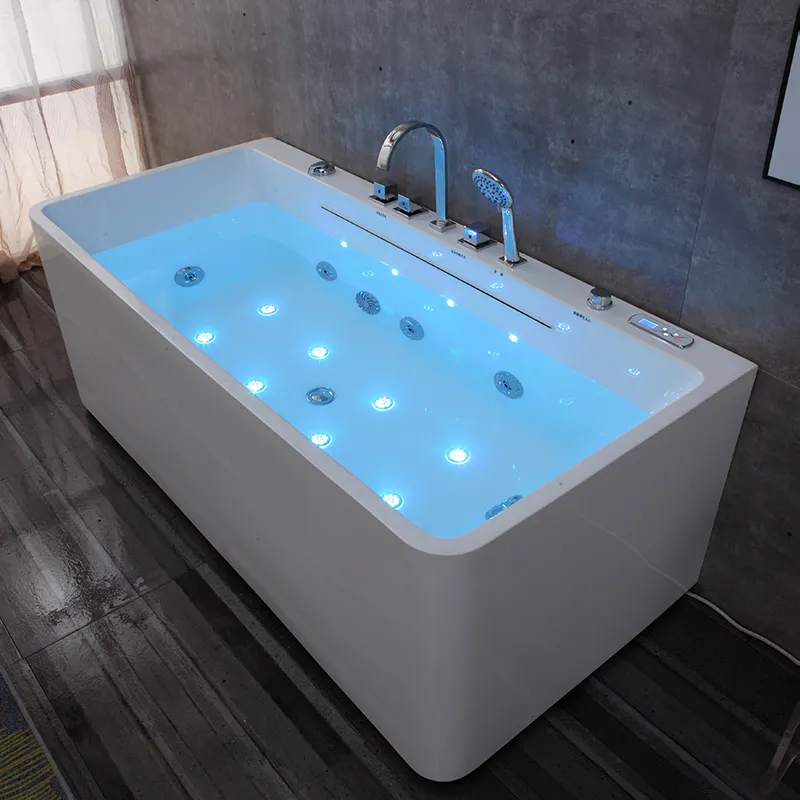 OMQ-91760 Freestanding Massage Bathtub Elegant Design with Powerful Jet System and Anti Slip Base 2 OMQ-91760 Freestanding Massage Bathtub Elegant Design with Powerful Jet System and Anti Slip Base 2
