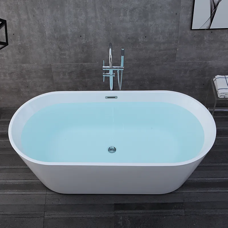 OMQ-91726 Luxury White Freestanding Soaking Bathtub Durable Acrylic Deep Tub for Bathroom Remodeling 5 OMQ-91726 Luxury White Freestanding Soaking Bathtub Durable Acrylic Deep Tub for Bathroom Remodeling 5