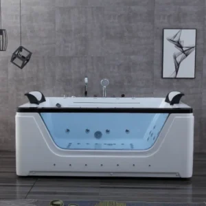 OMQ-91735 Indoor Spa Whirlpool Bathtub with Thermostatic Control Hydro Jets and Built in Ozone Sterilization