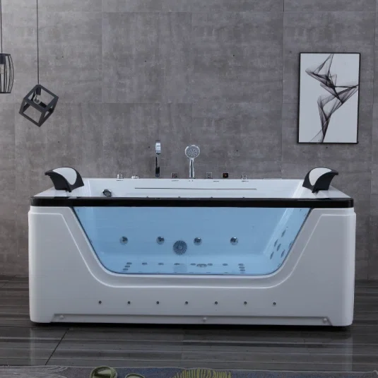 OMQ-91735 Indoor Spa Whirlpool Bathtub with Thermostatic Control Hydro Jets and Built in Ozone Sterilization