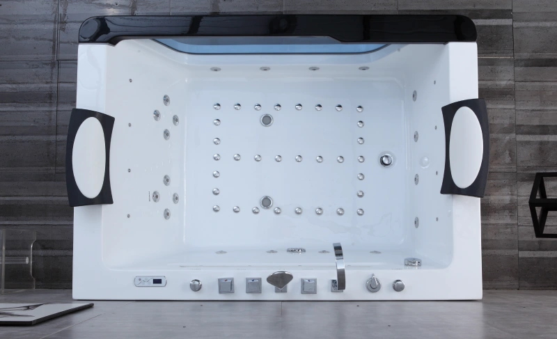 Inner OMQ-91735 Indoor Spa Whirlpool Bathtub with Thermostatic Control Hydro Jets and Built in Ozone Sterilization