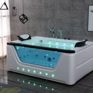 Green Light OMQ-91735 Indoor Spa Whirlpool Bathtub with Thermostatic Control Hydro Jets and Built in Ozone Sterilization