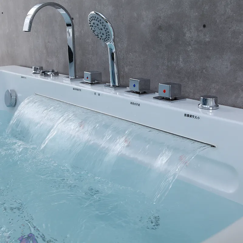 OMQ-91735 Indoor Spa Two-Ended Whirlpool Bathtub with Thermostatic Control Hydro Jets and Built in Ozone Sterilization 1 OMQ-91735 Indoor Spa Two-Ended Whirlpool Bathtub with Thermostatic Control Hydro Jets and Built in Ozone Sterilization 1