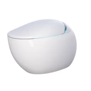 White smart toilet with built-in pressure tank and multi-mode comfort system