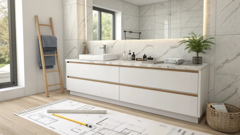 What is the recommended size for bathroom cabinets?