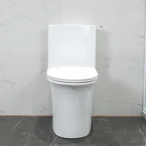 WP-8612 Chic White Bathroom Toilet Dual Flush System with Soft Close Lid