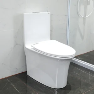WP-8612 Chic White Bathroom Toilet Dual-Flush System Soft-Close Cover