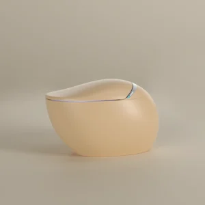 Orange smart toilet with built-in pressure tank and multi-mode comfort system