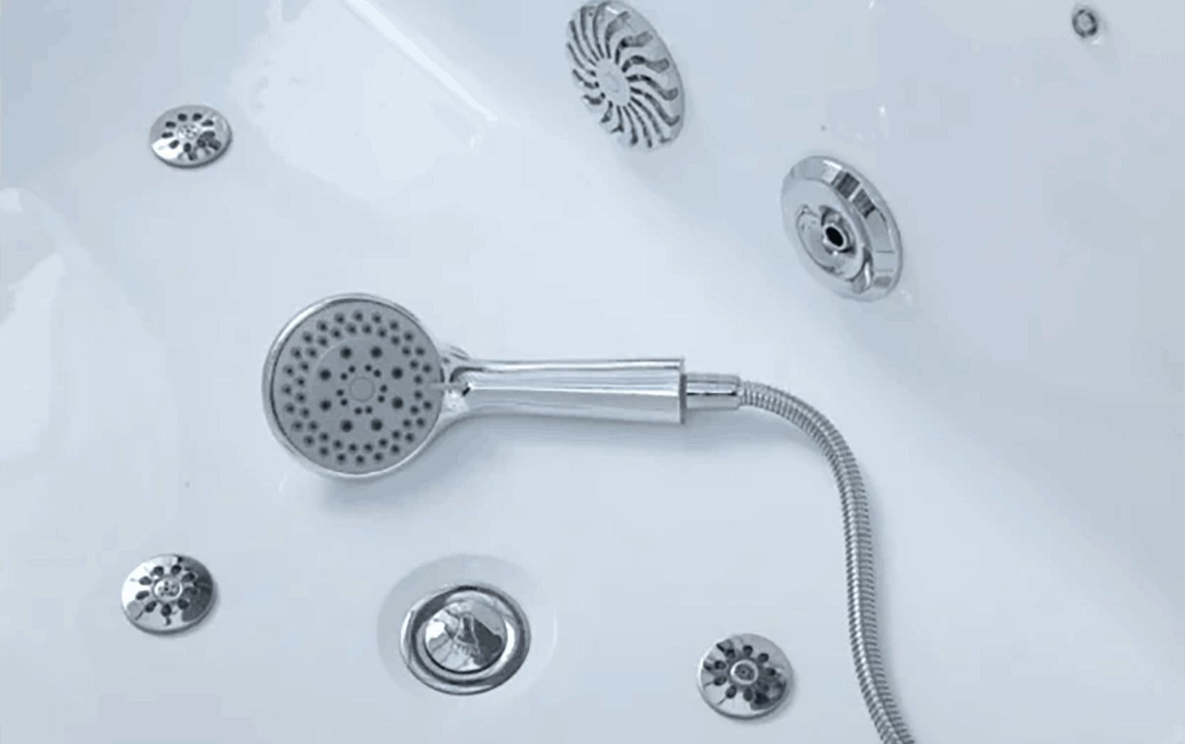 OMQ-91760 Freestanding Massage Bathtub Elegant Design with Powerful Jet System and Anti Slip Base 2