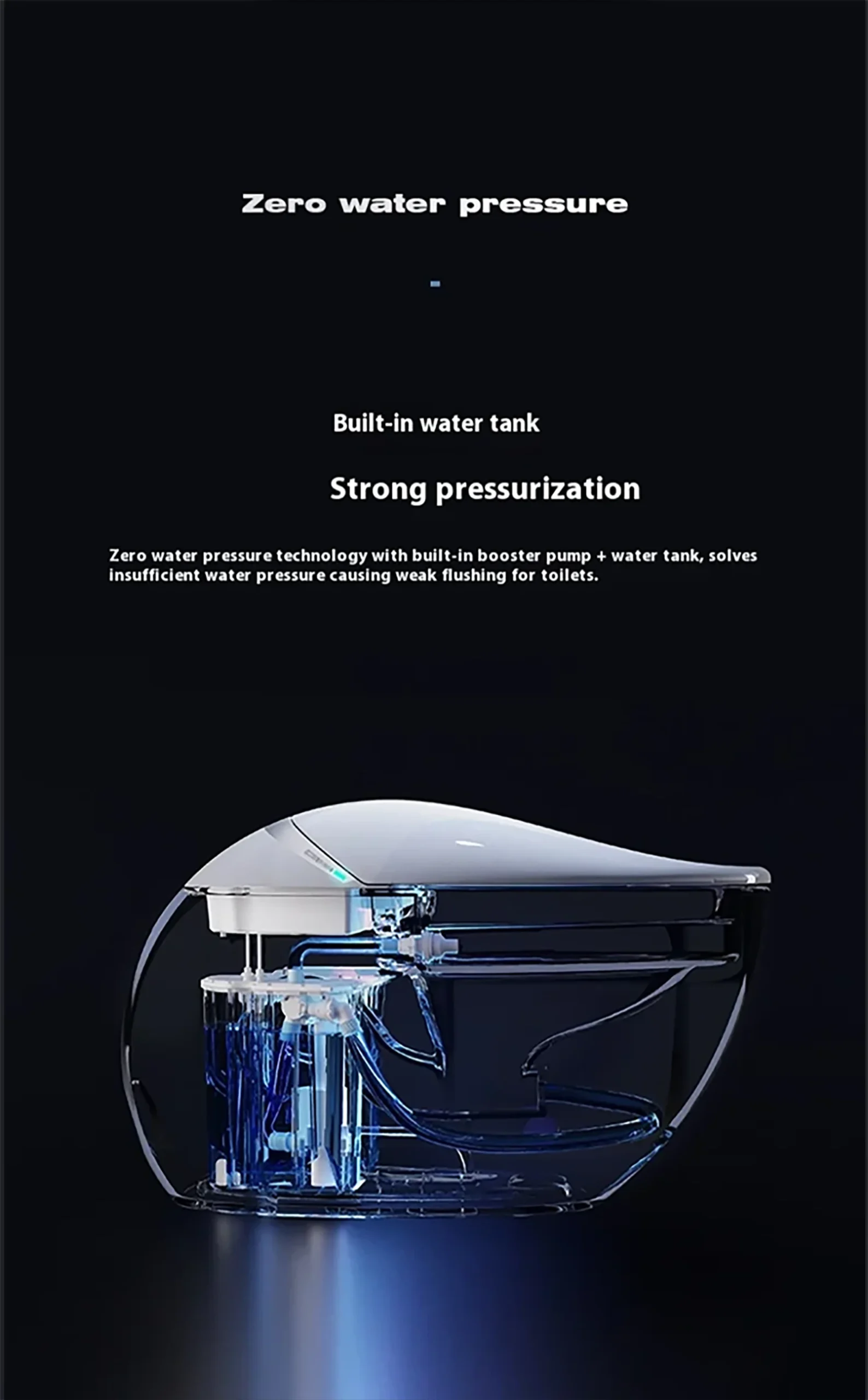 ZN-0973 Smart Toilet with Built-In Pressure Tank & Multi-Mode Comfort System 2