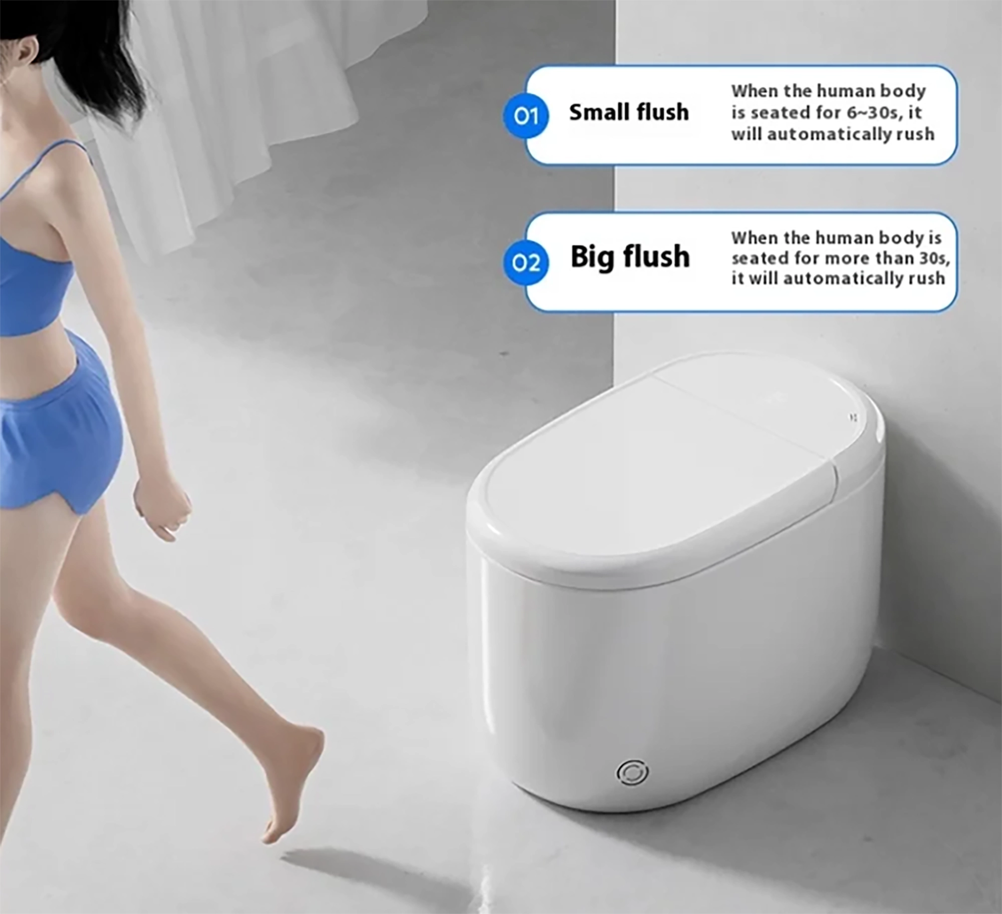 805 Smart Luxury Electronic Bidet Toilet - UV Sterilization, Instant Heating, Auto Flush 1
