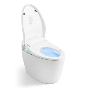 Smart dual-pit instant hot water toilet, equipped with ambient lighting and powerful vortex flushing function, equipped with a sterilization system