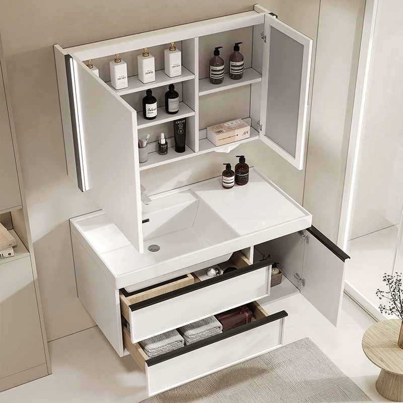 Common materials for bulk project dressers include solid wood (such as oak), plywood, and medium-density fiberboard for the cabinet bodies, and natural stone, engineered stone, or ceramic for the countertops.