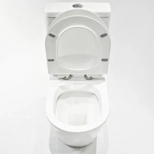 WP-8057 Polished White Two-Piece Washdown Bathroom Toilet, Comfort Height