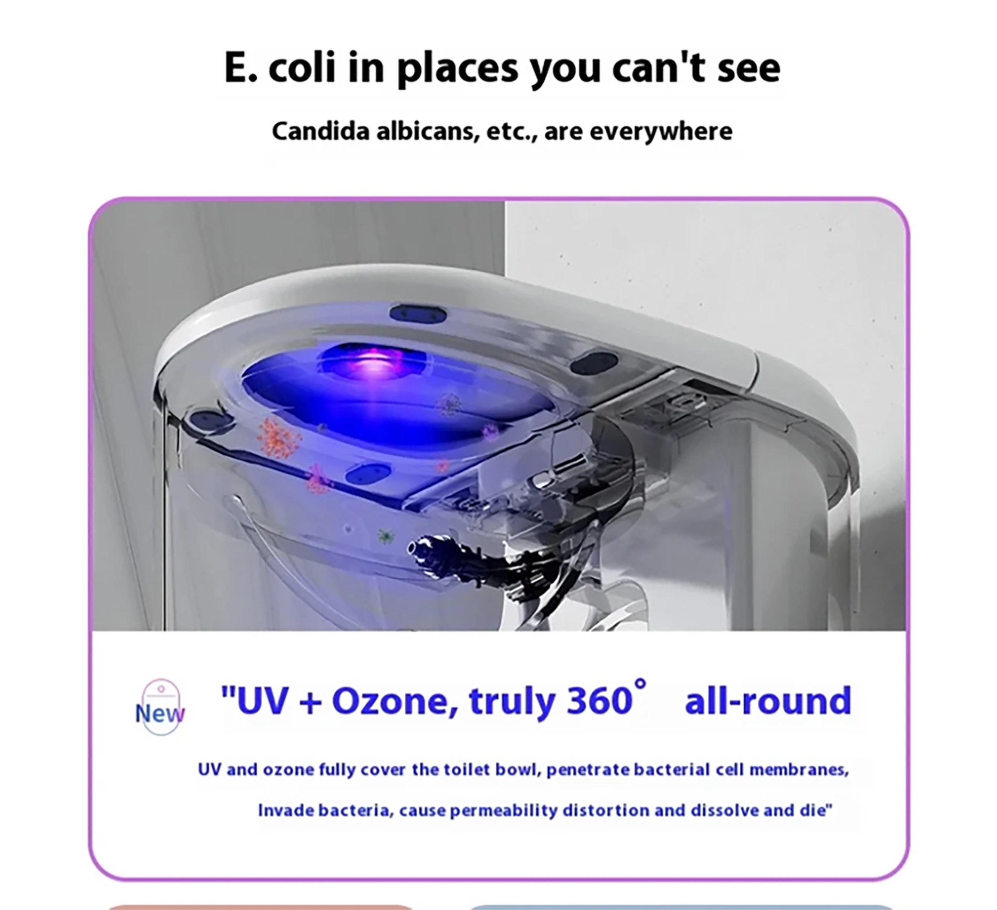 805 Smart Luxury Electronic Bidet Toilet - UV Sterilization, Instant Heating, Auto Flush 3