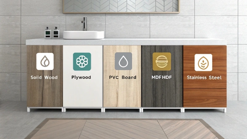 common custom bathroom vanity materials