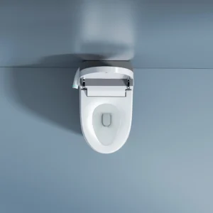Open Smart Toilet with Remote Control, Heated Seat, and Night Light Function