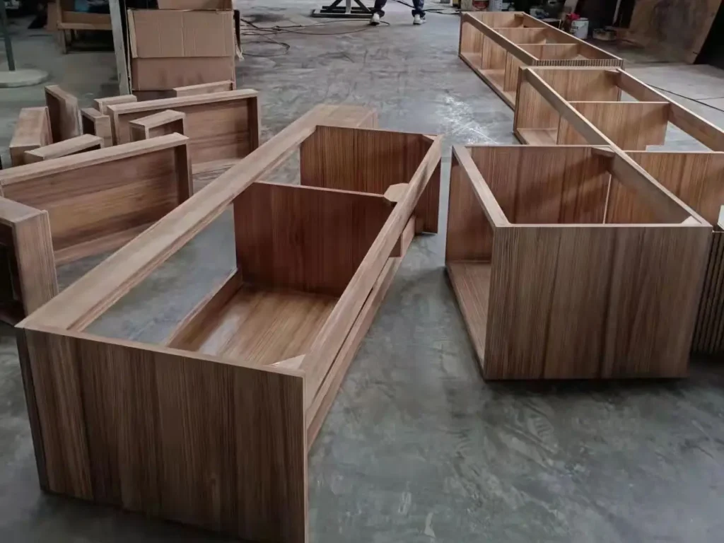 I highly recommend using a high-quality solid wood (like oak or teak) or high-grade plywood for the cabinet bodies on bulk projects.