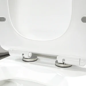 WP-8057 Polished White Two-Piece Washdown Bathroom Toilet with PP Cover