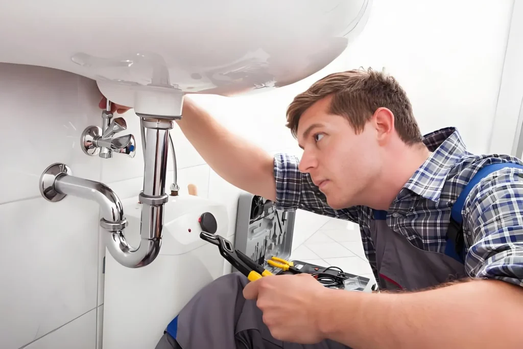 Installing bathroom cabinets requires a professional plumber