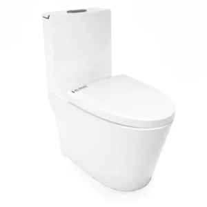 WP-1826 Bathroom integrated toilet with dual flush system has a frameless design and adopts a glazed anti-fouling and anti-stick design, making daily cleaning easy.