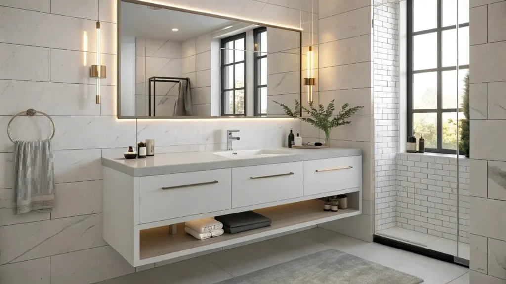 Typically the cost to install a single vanity ranges from $150 to $400