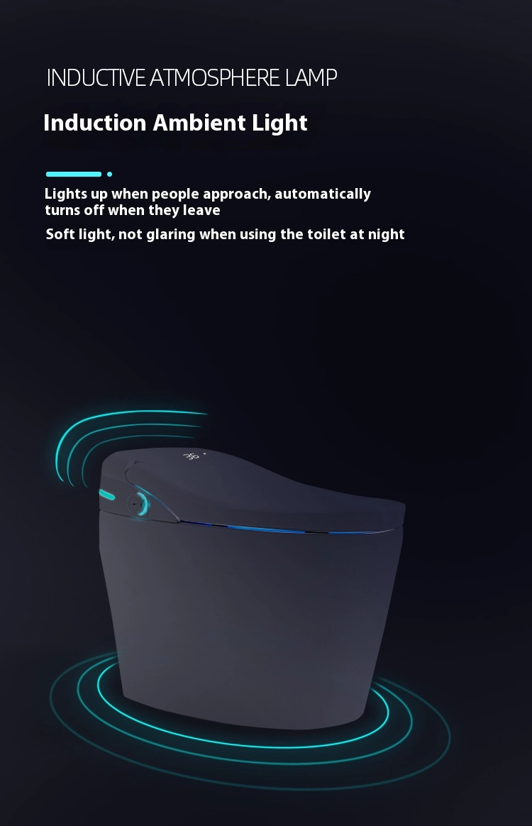 Automatic Induction Night Light: โข Soft glow with an intelligent sensor that switches on when you approach and off when you leave. โข Non-intrusive lighting for a comfortable night-time restroom experience.