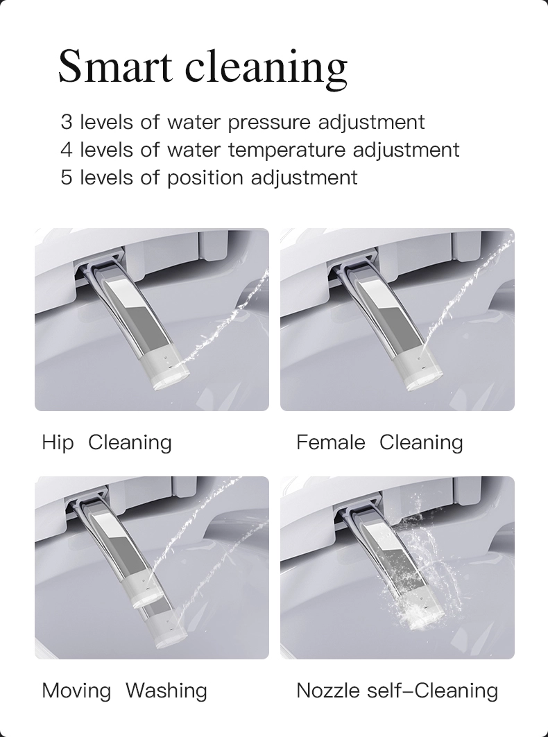 Dual-Direction Knob Control (Model 1012) โข Easy Bidet Mode Switching: Turn clockwise for rear wash, counterclockwise for front wash. โข One-Touch Flush: Press to stop or flush; press twice for warm-air drying.