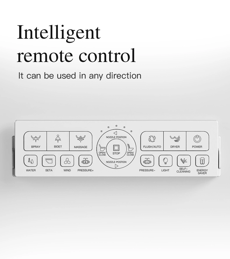 Smartphone Control โข Remote Operation: Adjust settings or flush via your mobile device. โข Personalized Experience: Create user profiles for temperature, spray strength, and more.