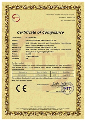 Basin CE Certificate