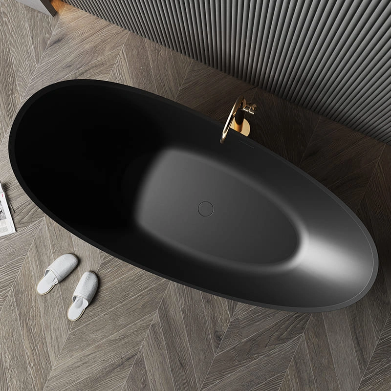 Modern DG801 Durable Artificial Stone Soaking Tub Non-Slip Bottom Easy Installation for Bathroom Remodels