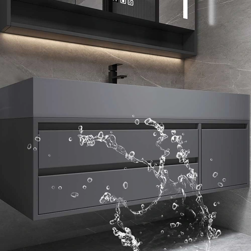 Water-resistant 2023B-90 Waterproof Plywood Floating Bathroom Vanity Mirror Cabinet for Small Apartment