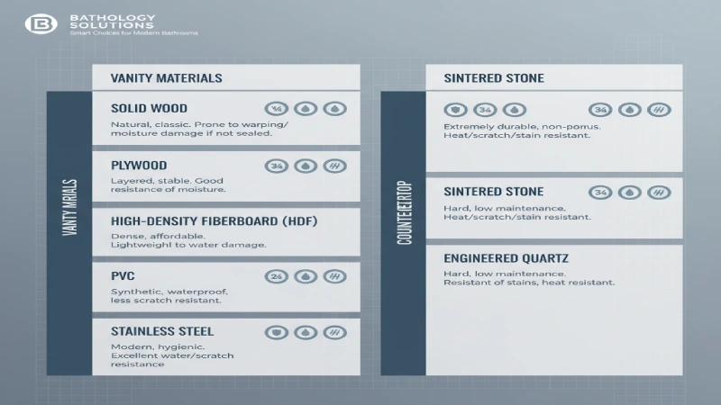custom bathroom vanity material comparison
