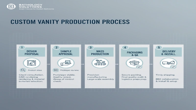 The Customization and Production Process of custom bathroom vanity